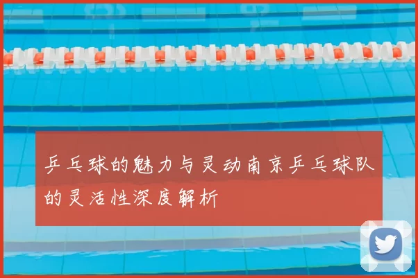 乒乓球的魅力与灵动南京乒乓球队的灵活性深度解析