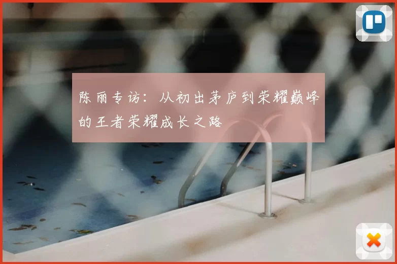 陈丽专访：从初出茅庐到荣耀巅峰的王者荣耀成长之路